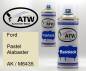 Preview: Ford, Pastel Alabaster, AK / M6435: 400ml Sprühdose + 400ml Klarlack - Set, von ATW Autoteile West.